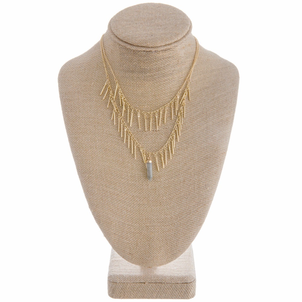 Boho Necklace - Grey